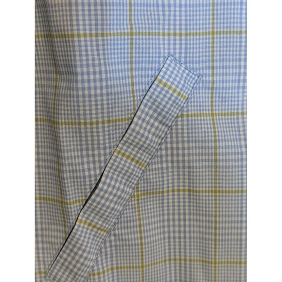 Vintage Line Up Golf Jacket XL Blue Plaid Zip-Up Golf Club Zipper Pull - Picture 2 of 7